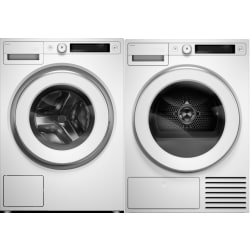 Side-by-Side Front Load Washer and Electric Dryer Set in White - Side by Side Washer & Dryer Set with Front Load Washer & Smart Electric Dryer in White view