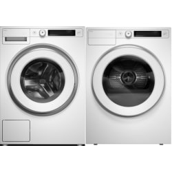 Side-by-Side Front Load Washer and Electric Dryer Set in White - Side by Side Washer & Dryer Set with Front Load Washer & Smart Electric Dryer in White view