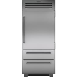 36 Inch Built-In Bottom Freezer Refrigerator  - Right Hinge SS view