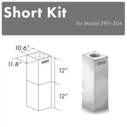 2 Pcs. 12 In. Short Chimney Pieces for 7 Ft. to 8 Ft. Ceilings - Short Chimney Pieces view