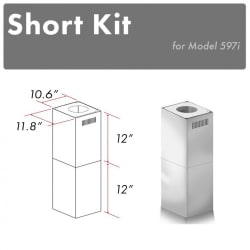 2 Pcs. 12 In. Short Chimney Pieces for 7 Ft. to 8 Ft. Ceilings - Short Chimney Pieces view