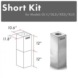 2 Pcs. 12 In. Short Chimney Pieces for 7 Ft. to 8 Ft. Ceilings - Short Chimney Pieces view