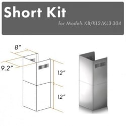 2 Pcs. 12 In. Short Chimney Pieces for 7 Ft. to 8 Ft. Ceilings - Short Chimney Pieces view