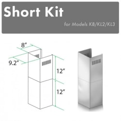 2 Pcs. 12 In. Short Chimney Pieces for 7 Ft. to 8 Ft. Ceilings - Short Chimney Pieces view