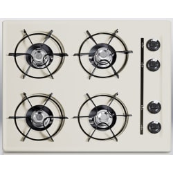 24 Inch Gas Cooktop  - Bisque view