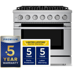 36 Inch Freestanding Dual Fuel Range  - 36 Inch Freestanding Gas Range view