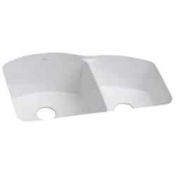 30 3/4 Inch Undermount Double Bowl Fireclay Kitchen Sink  - Featured View view