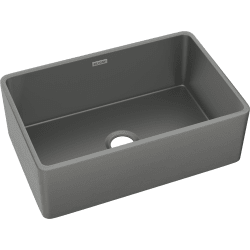 30 Inch Single Bowl Undermount Farmhouse Kitchen Sink - Matte Gray view