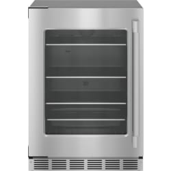 24 Inch Built-In Undercounter Refrigerator  - Freedom®, Under Counter Refrigerator with Glass Door , 24'' Professional, Stainless Steel, Left Hinge view