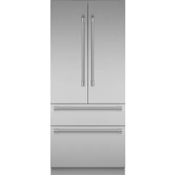 36 Inch Built-In 4-Door French Door Smart Refrigerator - 36 Inch Built-In 4-Door French Door Smart Refrigerator with 16.2 cu. ft. Total Capacity in Front View view