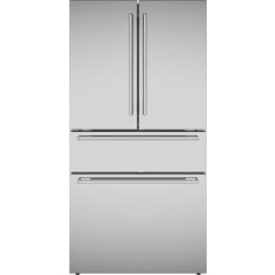 36 Inch Freestanding 4-Door French Door Smart Refrigerator  - Freedom®, Freestanding French Door Bottom Mount Refrigerator, 36'' Masterpiece®, Stainless Steel view