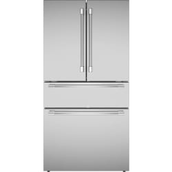 36 Inch Freestanding Counter-Depth Smart French Door Refrigerator  - 36-Inch Stainless Steel Freestanding French Door Bottom-Freezer view