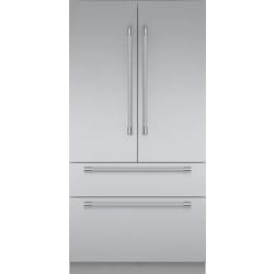 42 Inch Built-In 4-Door French Door Smart Refrigerator - 42 Inch Built-In 4-Door French Door Smart Refrigerator with 18.5 cu. ft. Total Capacity in Front View view