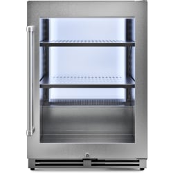 24 Inch Freestanding/Built-In Undercounter Single Zone Beverage Center  - 24 Inch Freestanding /Built-In Undercounter Single Zone Beverage Center in Front View view