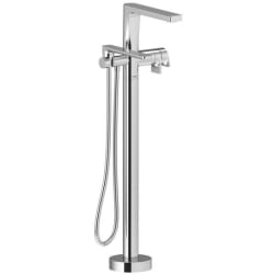 Thermostatic Single Hole Floor Mount Tub Filler Trim  - Thermostatic Single Hole Floor Mount Tub Filler Trim in Chrome view
