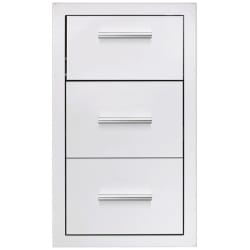 17 Inch Stainless Steel Flush Mount Double Access Drawer  - 17 Inch Stainless Steel Flush Mount Double Access Drawer With Paper Towel Holder view