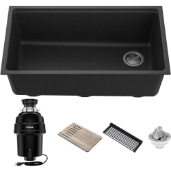 32 Inch Undermount Granite Composite Single Bowl Kitchen Sink  - 33 Inch Undermount Granite Composite Single Bowl Kitchen Sink with WasteGuard™ Garbage Disposal view