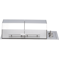 29 1/2 Inch Built-In Electric Grill  - Texan Electric Grill Knob Control with Split Lid view