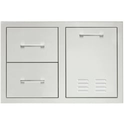 33 Inch Stainless Steel Double Drawer & Roll-Out Propane Tank Storage Combo  - 33 Inch Stainless Steel Double Drawer & Roll-Out Propane Tank Storage Combo view