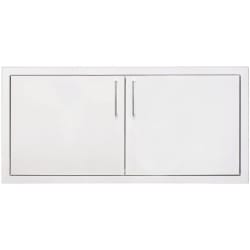 36 Inch Stainless Steel 2-Drawer Dry Storage Pantry & Enclosed Cabinet Combo  - 36 Inch Stainless Steel 2-Drawer Dry Storage Pantry & Enclosed Cabinet Combo with Hidden Hinge view