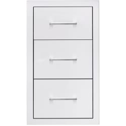 17 Inch Stainless Steel Masonry Double Access Drawer  - 17 Inch Stainless Steel Masonry Double Access Drawer view