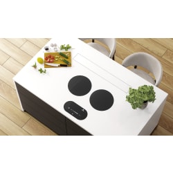 Two Large Modular Induction Burners, 2 - 3000 Watts, Gloss Black Cooktop, Pan Size Recognition and Smart Pad Controls - 2 Large Modular view
