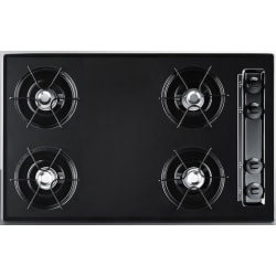 30 Inch Gas Cooktop  - Black view