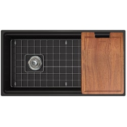 36 Inch Reversible Workstation Farmhouse Fireclay Sink - 36 Inch Reversible Workstation Farmhouse Fireclay Sink view