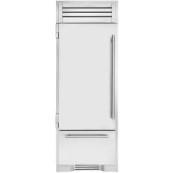 30 Inch Built-In Bottom Mount Refrigerator Column  - 30 Inch Bottom Freezer Refrigerator Column in Front View view