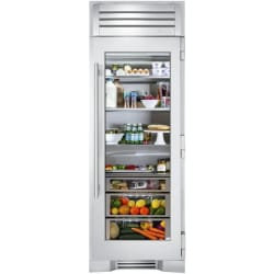 30 Inch Refrigerator Column  - 30" Refrigerator Column with Stainless Glass Door view