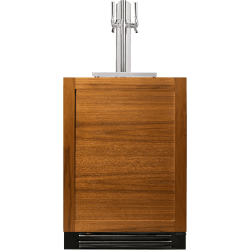 24 Inch Built-In Beer Dispenser  - 24" Overlay Ready Door Dual Tap Beverage Dispenser view