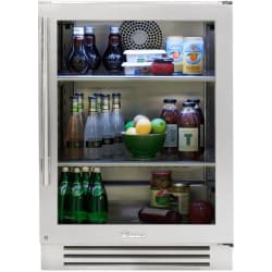 24 Inch Built-In Counter Depth Undercounter Refrigerator - 24" Stainless Glass Door Undercounter Refrigerator view