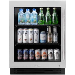 24 Inch Panel Ready Counter-Depth Built-In Undercounter Refrigerator - ADA Height 24" Stainless Glass Door Undercounter Refrigerator view