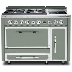 48 Inch Freestanding Dual Fuel Range  - 48 Inch Freestanding Gas Range with 4 Sealed Burners and Induction Element Burner view