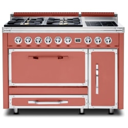 48 Inch Freestanding Dual Fuel Range  - 48 Inch Freestanding Gas Range with 4 Sealed Burners and Induction Element Burner view