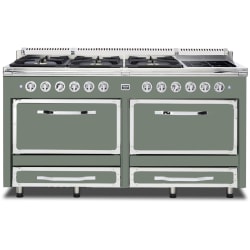 66 Inch Freestanding Dual Fuel Range  - 66 Inch Freestanding Dual Fuel Range in Eucalyptus Finish view