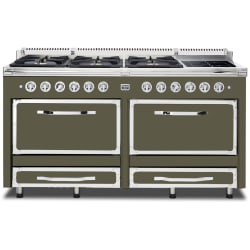 66 Inch Freestanding Dual Fuel Range  - 66 Inch Freestanding Dual Fuel Range in Martini Finish view