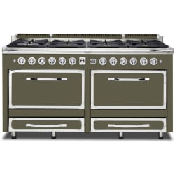 66 Inch Freestanding Dual Fuel Range  - 66 Inch Freestanding Dual Fuel Range in Martini Finish view