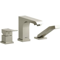 3-Hole Deck Mount Tub Filler Trim  - Zendo 3-Hole Deck Mount Tub Filler Trim with Hand Shower in Brushed Nickel view