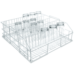 Glassware Basket  - Glassware Basket with 5 rows for glasses with 3¼  diameter view
