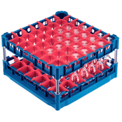 Basket for 49 Glasses - High Frame - Glassware Basket for 49 glasses, 2½ diameter view