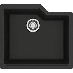 22 Inch Urban Granite Undermount Single Bowl Kitchen Sink  - Urban Granite Matte Black view