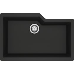 30 Inch Urban Granite Undermount Single Bowl Kitchen Sink - Urban UBG110-28MBK Granite Matte Black view