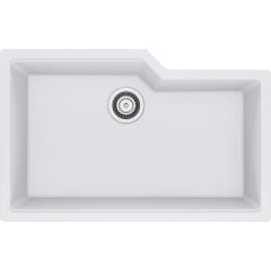 30 Inch Urban Granite Undermount Single Bowl Kitchen Sink  - Urban UBG110-28PWT Polar White view