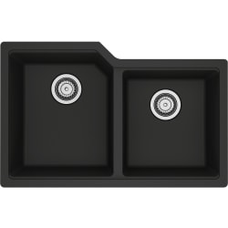 30 Inch Urban Granite Undermount Double Bowl Kitchen Sink - Urban UBG120-28MBK Granite Matte Black view