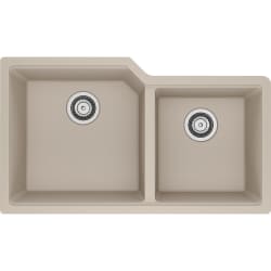 33 Inch Urban Granite Undermount Double Bowl Kitchen Sink  - Urban UBG120-32CHA Granite Champagne view