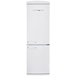 24 Inch Counter Depth Freestanding Bottom Mount Refrigerator  - Classic Retro 12 cu.ft. Bottom Freezer Refrigerator in Marshmallow White view