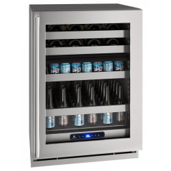 24 Inch Dual Zone Beverage Center  - 24" Beverage Center with Field Reversible Door view