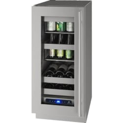 15 Inch Undercounter Beverage Center - Left Hinge Glass Door view