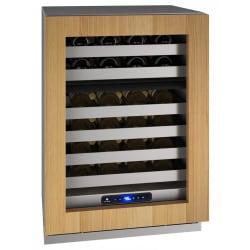 24 Inch Dual Zone Wine Refrigerator with 5.1 Cu. Ft. 49 Bottle Capacity, Convection Cooling, Adjustable Full-Extension Racks, Digital Controls, and Star-K Certified: Integrated Frame with Panel Ready Trim - Glass Door with Panel Ready Trim view